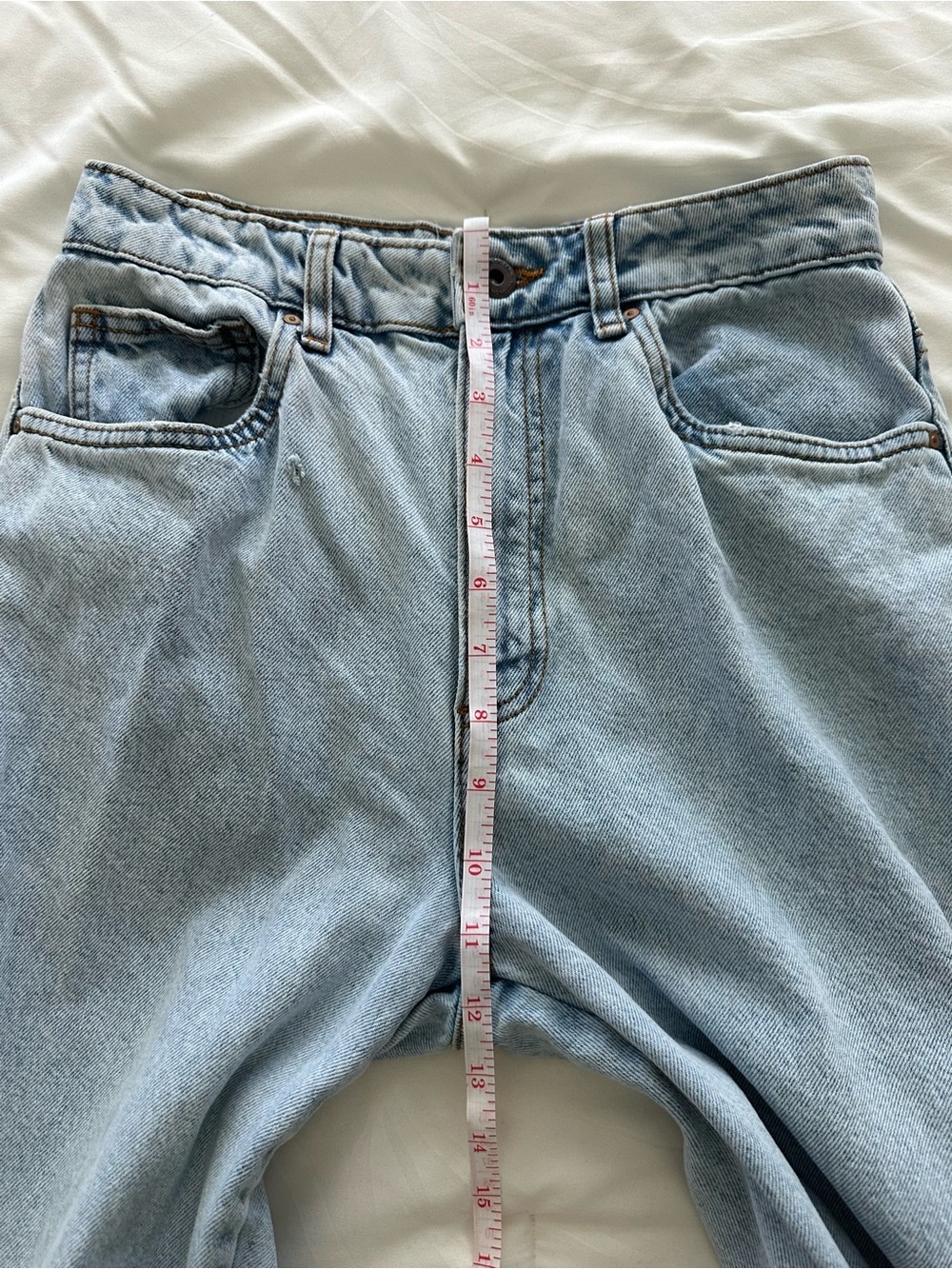 Cotton On Light Blue Distressed Straight Leg Jeans - Picture 7 of 8